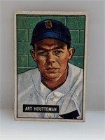 1951 Bowman #45 Art Houtteman Detroit Tigers