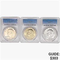 [3] 1972-1974 Eisenhower Silver Dollar PCGS MS67