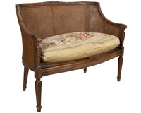 French Double Cane Loveseat