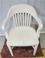 Antique Solid Oak Painted Chair 32 x 23 x 18