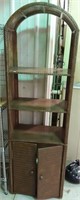 Rattan Brown Storage Cabinet, Shelves (5)