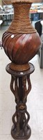 Urn & Plant Stand- Light Weight Woven Reed & Cane