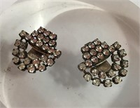 PAIR BLUETTE FRANCE RHINESTONE SHOE CLIPS