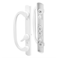 $56  White Diecast Patio Door Handle, Offset Thumb