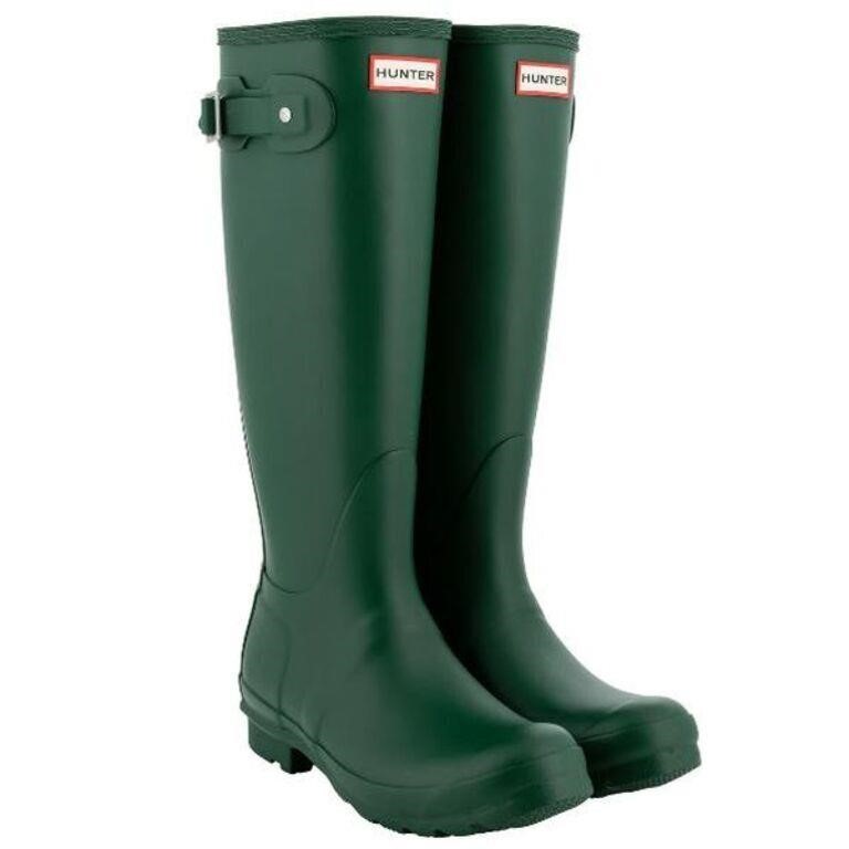 Hunter Women's 8 Tall Rain Boot, Green 8