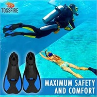 TossFire XS Black and Blue Flippers