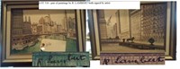 2 ORIGINAL PAINTINGS by R LAMBERT Venice? SIGNED