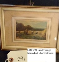 art - framed vintage harvest time