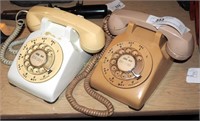 2 Vintage Mid Century Desk Top Rotary Bell Phones