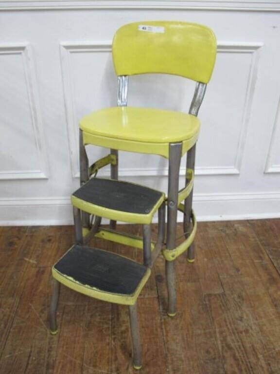 YELLOW KITCHEN STEP / STOOL BY COSCO.  50'S