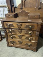 Victorian Dresser with hankie  boxes & tear drop