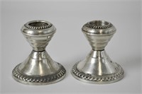 Sterling Silver Candlestick, Weighted (pr), 492g