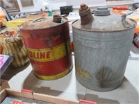 2 VINTAGE GAS CANS