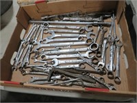 LARGE BOX OF WRENCHES, SOME CRAFTSMAN