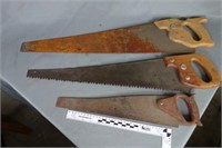 Three (3) hand saws