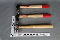 Three (3) NOS 12 oz. ball peen hammers