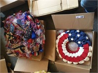 (2) Red/White/ Blue Door Wreaths (High End)