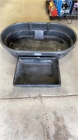RubberMaid 50gal Trough and Small Plastic Tub