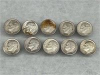 90% Silver Dimes - Lot of 10
