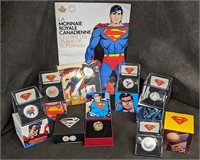 Entire 2013 Royal Canadiam Mint SUPERMAN Coin Set