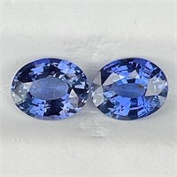 Natural Untreated Ceylon Blue Sapphire Pair 2.30 C