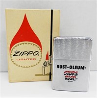 1975 UNFIRED ADVERTISING ZIPPO RUST-OLEUM