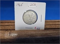 1-1965 25 CENT COIN