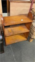 Three tier wooden shelf