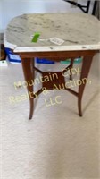 Marble topped table-20x15x26