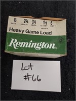 Remington 16-gauge shotgun shells.