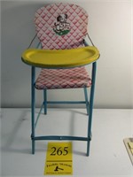 Metal Doll High Chair 21 inches high