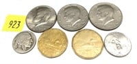 Lot, coins, 7 pcs.
