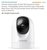 Security Camera Indoor-2K 360° WiFi Cameras