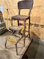 Vintage Costco style step stool Chair