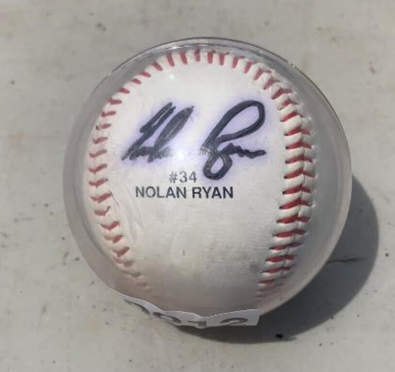 NOLAN RYAN SIGNED BALL NOT AUTHENTICATED