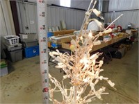 3 White Christmas tree decorations 57" tall
