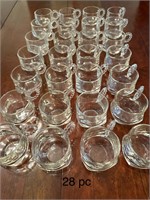 28 HAZEL-ATLAS Orchard Glass Punch Bowl Cups