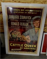 1954 Movie Poster for "Cattle Queen of Montana"