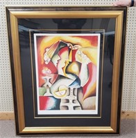 Framed Nechita Lithograph on Paper