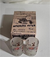 Morning after kit and say When shot glasses