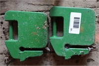 PAIR OF JOHN DEERE WEIGHTS - 20 KG EACH