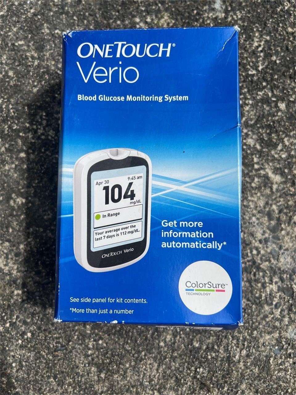 ONE TOUCH VERIO BLOOD GLUCOSE MONITOR -NEW
