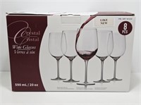 8 - 20 OZ CRYSTAL WINE GLASSES