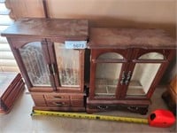 2 Vintage Wood Jewelry Cabinets