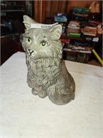 Vintage Ceramic Cat Figurine - approx 12" tall