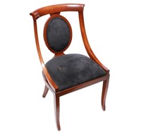 Biedermeier-Manner Barrel-Back Side Chair