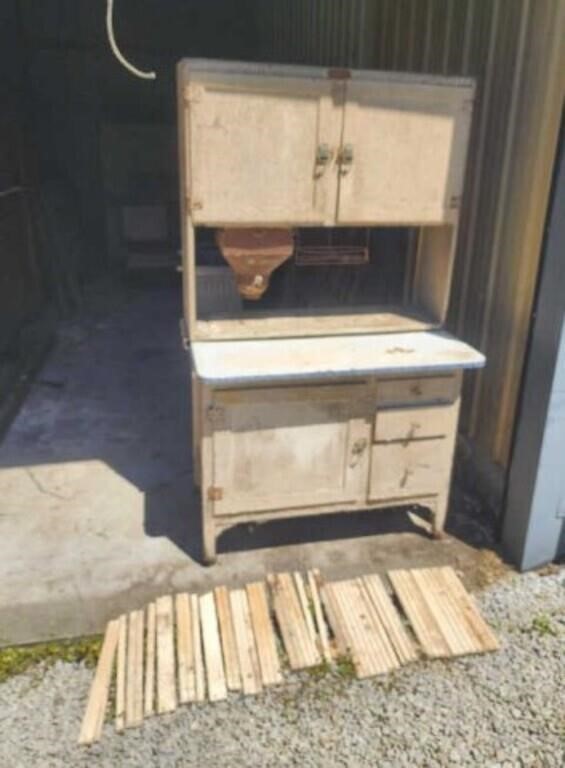 Old Sellers kitchen cabinet original paint &