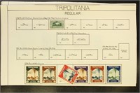 Tripolitania Stamps Used and Mint hinged on old pa
