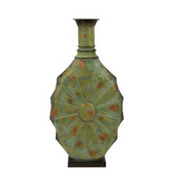 Green Metal Vase