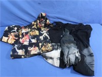 2 Elvis Polyester Button-up Shirts, 1 Damaged